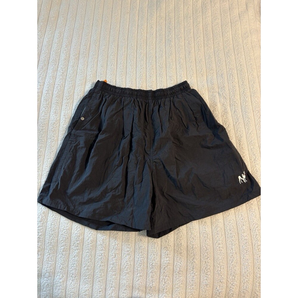 Big Dogs Nylon Swim Trunks Mens Small Black Mesh Lined Embroidered Logo